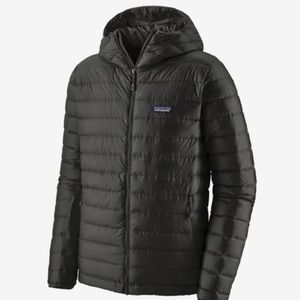 Patagonia Men's Down Sweater Full Zip Hoody, Hooded Puffer Jacket, L, Black